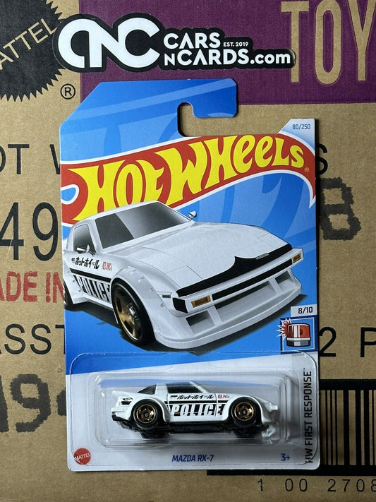 2024 Hot Wheels HW First Response #8/10 Mazda RX-7 Police White