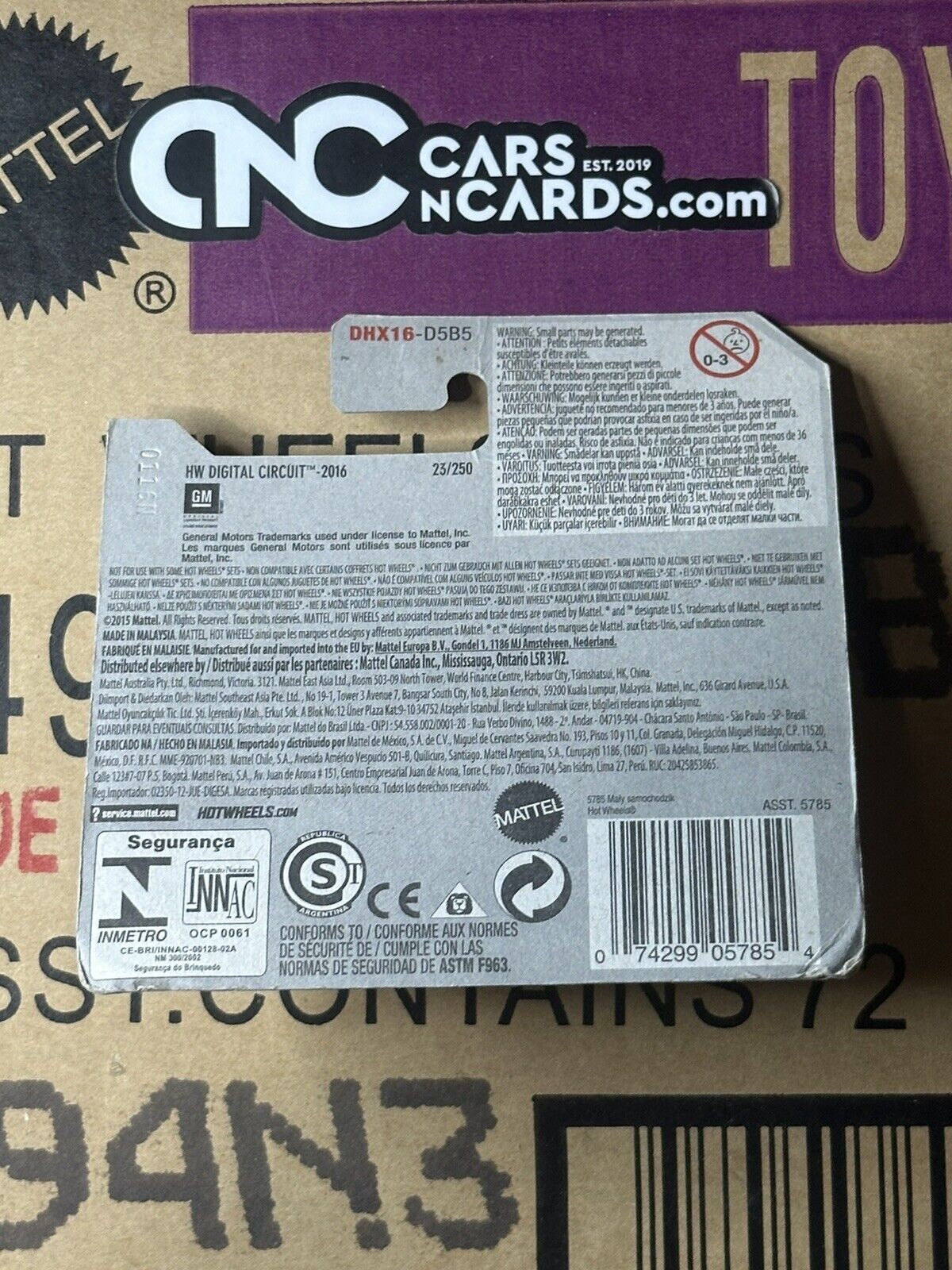 2016 Hot Wheels Chevy Camaro Concept Short Card (Cracked Blister)