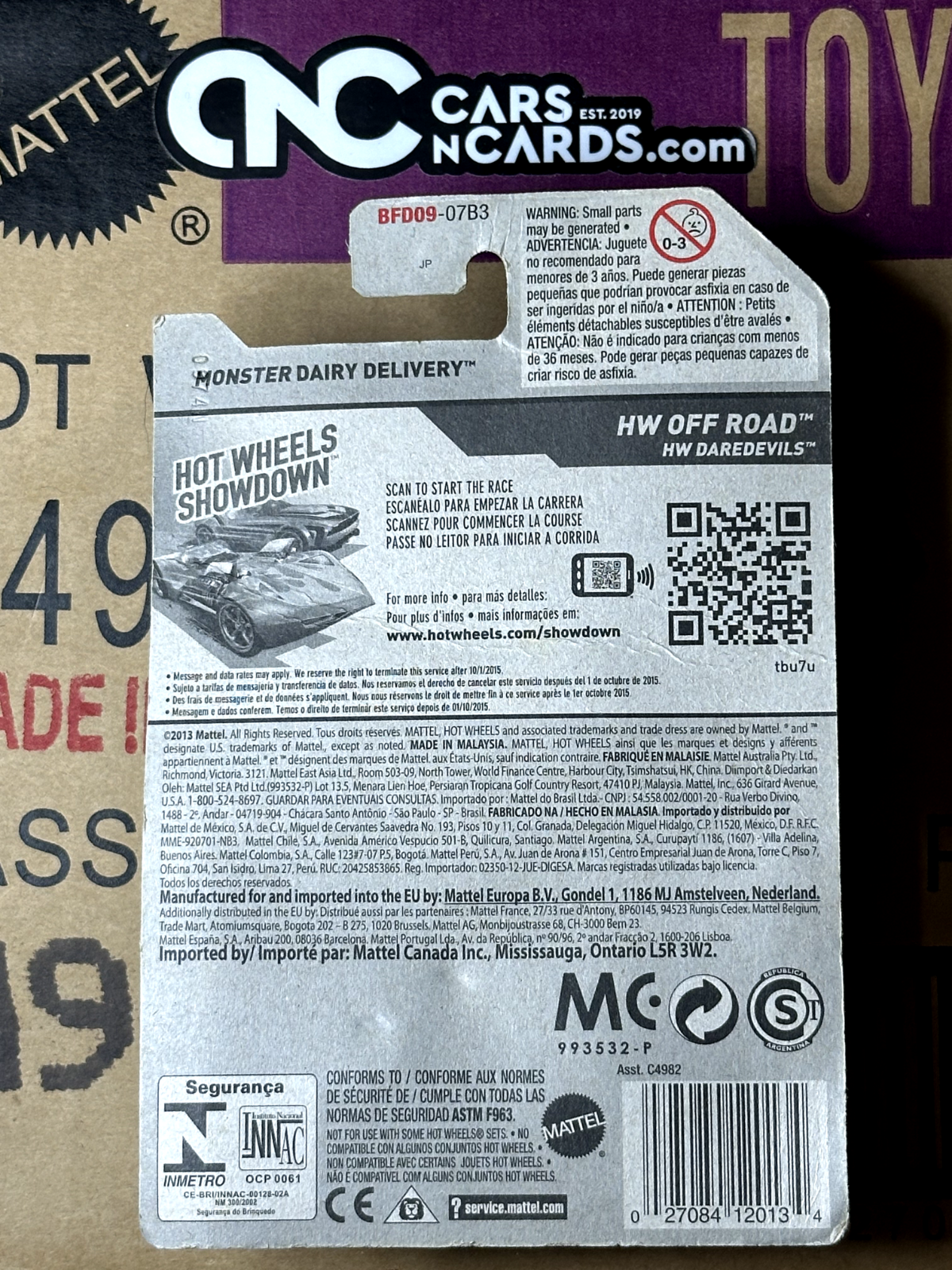 2014 Hot Wheels HW Off-Road Monster Dairy Delivery (Card Crease)