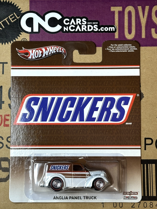2014 Hot Wheels Premium Snickers Anglia Panel Truck (Cracked Blister)