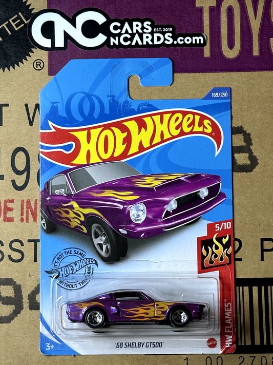 2020 Hot Wheels HW Flames #5/10 '68 Shelby GT500 Purple with Flames