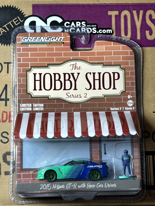 Greenlight The Hobby Shop 2015 Nissan GT-R (R35) Falken Green Machine Chase