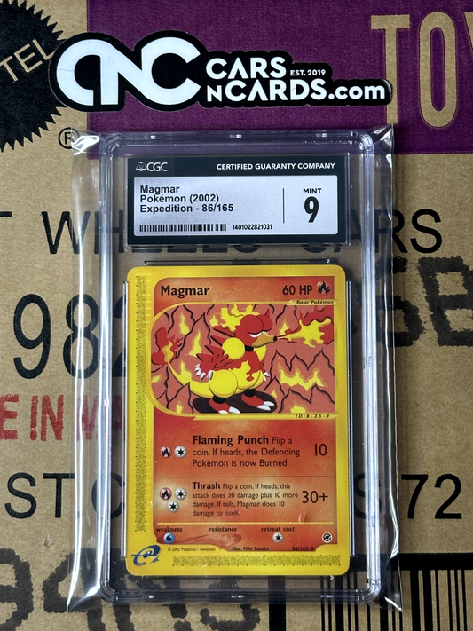 Pokémon (2002) Expedition Magmar 86/165 CGC 9 Mint