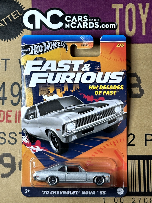 2024 Hot Wheels Fast & Furious Decades of Fast Chevrolet Nova SS (Card Crease)