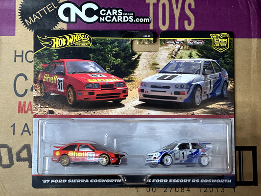 2023 Hot Wheels Premium '87 Ford Sierra Cosworth & '93 Ford Escort RS 2 Pack