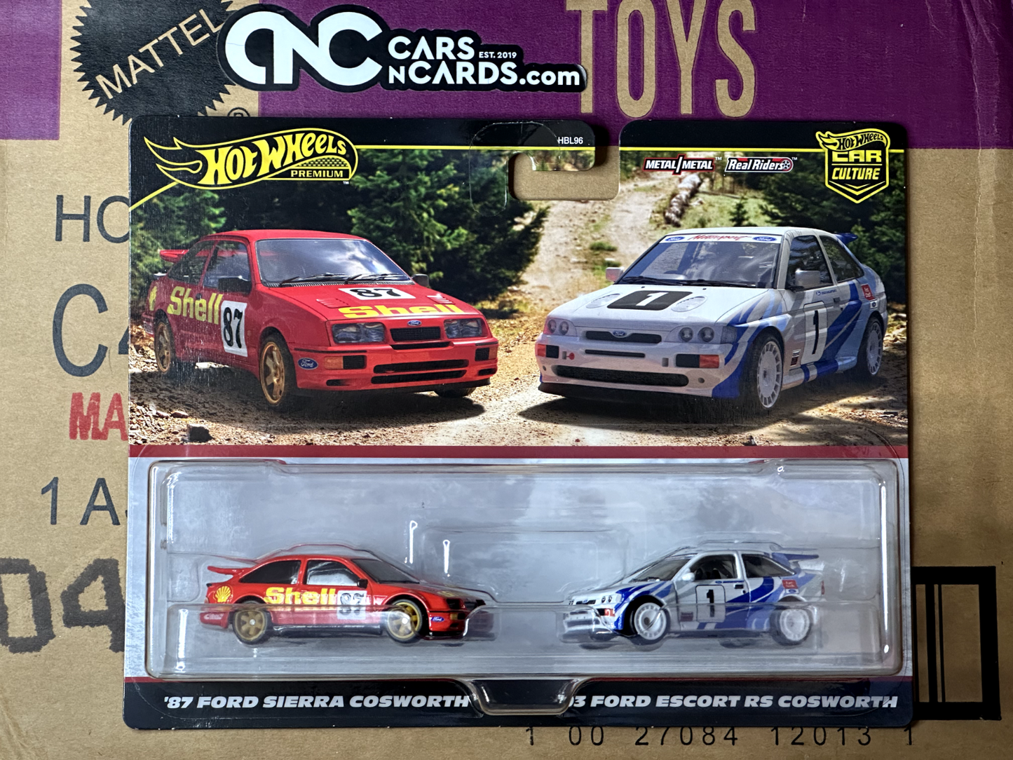 2024 Hot Wheels Premium '87 Ford Sierra Cosworth & '93 Ford Escort RS 2 Pack