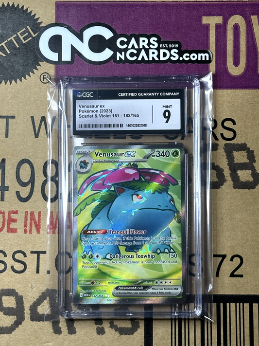 Pokémon (2023) Scarlet & Violet 151 Venusaur EX 182/165 CGC 9 Mint