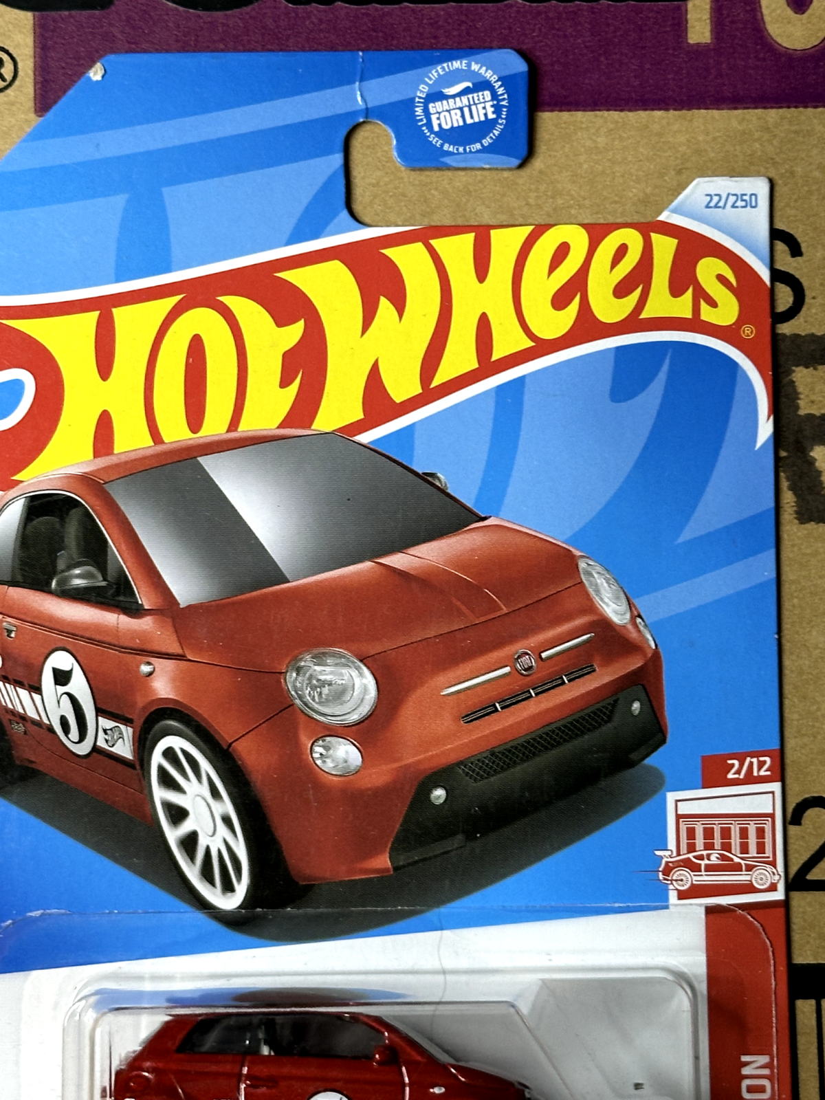 2024 Hot Wheels Red Edition 2/12 Fiat 500e (Card Crease)