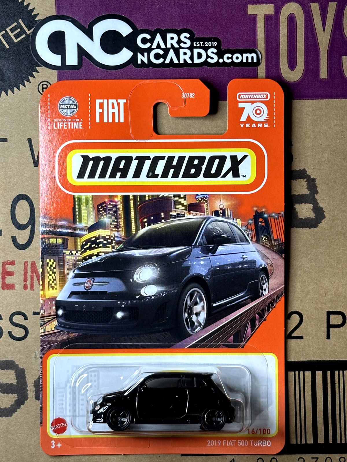 2024 Matchbox 2019 Fiat 500 Turbo Black 16/100