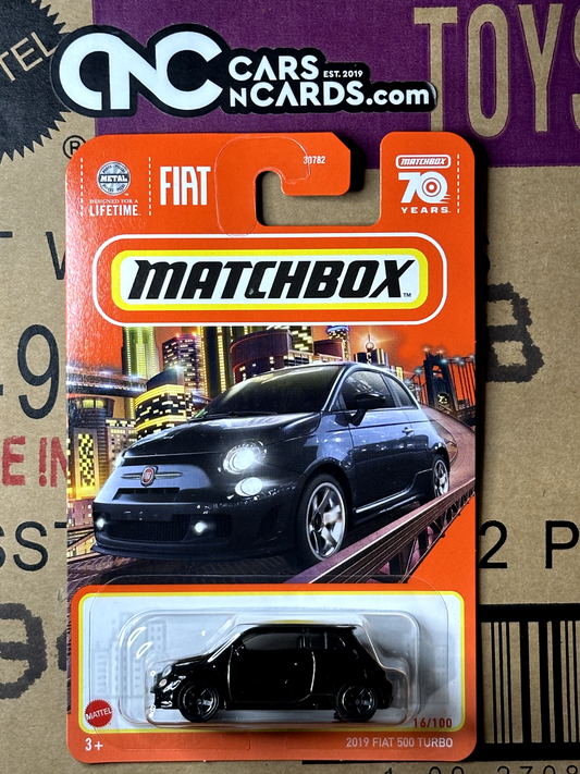2024 Matchbox 2019 Fiat 500 Turbo Black 16/100