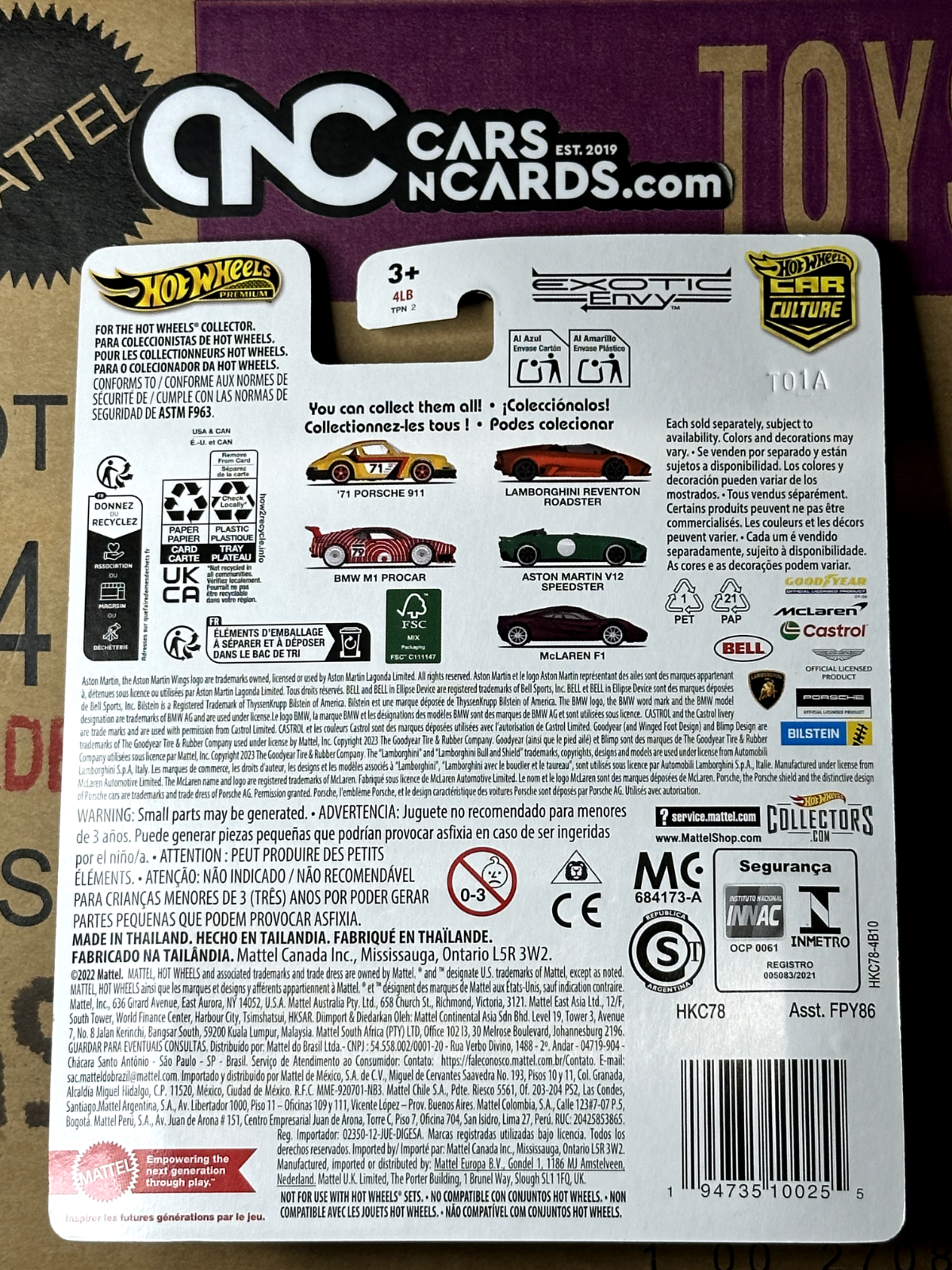 2024 Hot Wheels Premium Car Culture Exotic Envy 4/5 Aston Martin V12 Speedster