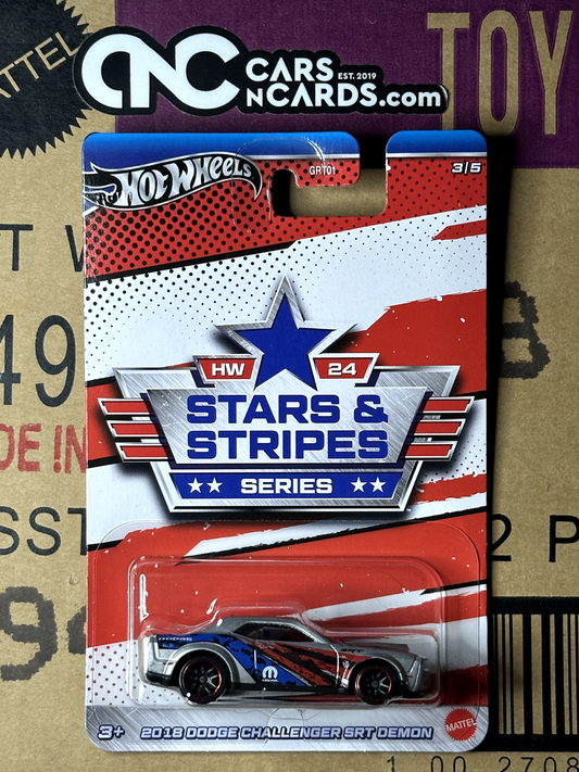 2024 Hot Wheels HW Stars & Stripes Series 3/5 2018 Dodge Challenger SRT Demon