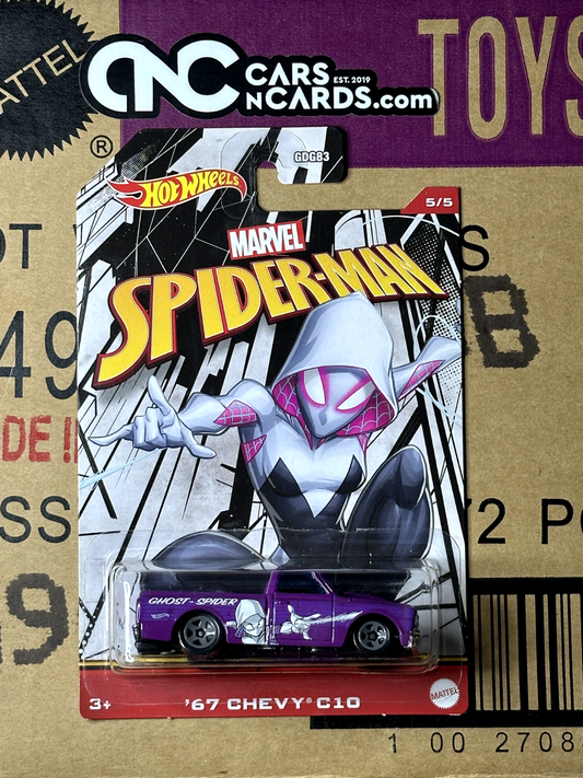 2022 Hot Wheels Marvel Spider-Man 5/5 '67 Chevy C10 Ghost Spider