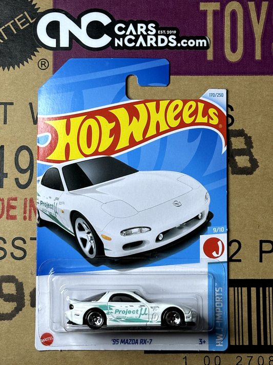 2024 Hot Wheels HW J-Imports 9/10 '95 Mazda RX-7 White