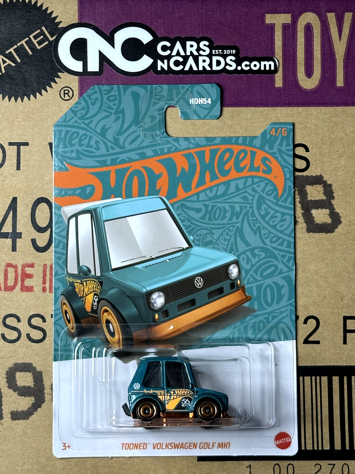 2023 Hot Wheels Pearl and Chrome 56th Anniversary 4/6 Tooned Volkswagen Golf MK1