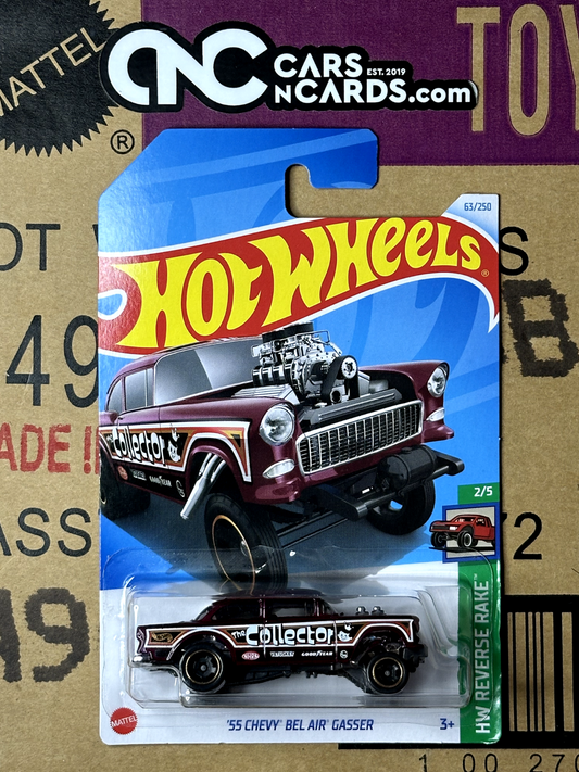 2024 Hot Wheels HW Reverse Rake 2/5 '55 Chevy Bel Air Gasser The Collector