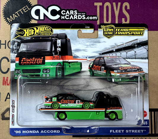 2024 Hot Wheels Premium Team Transport #65 '96 Honda Accord Fleet Street Castrol