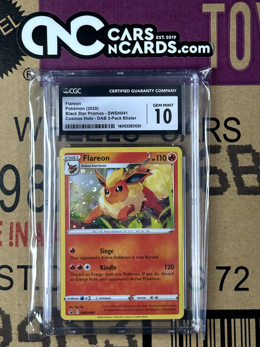 Pokémon (2020) Black Star Promos SWSH041 Flareon CGC 10 Gem Mint
