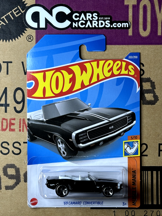 2022 Hot Wheels Muscle Mania #5/10 '69 Camaro Convertible (Crushed Blister)