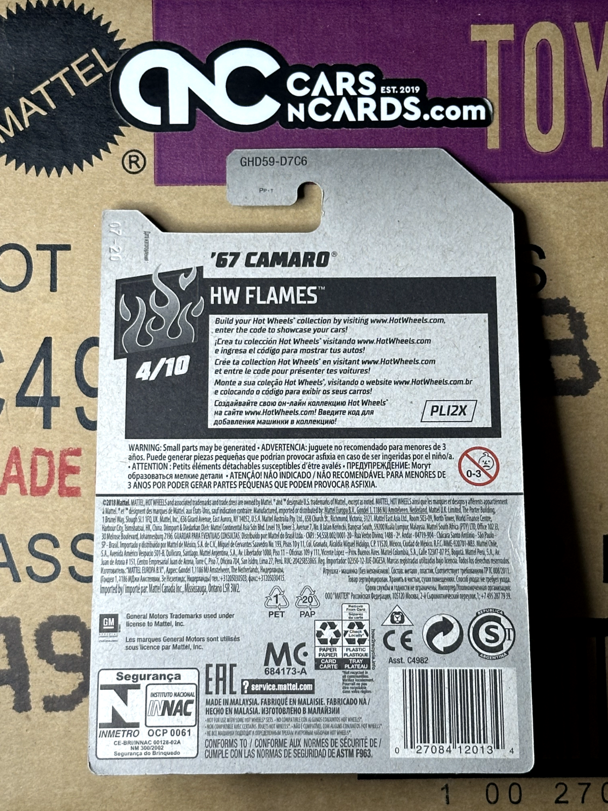 2020 Hot Wheels HW Flames 4/10 '67 Camaro