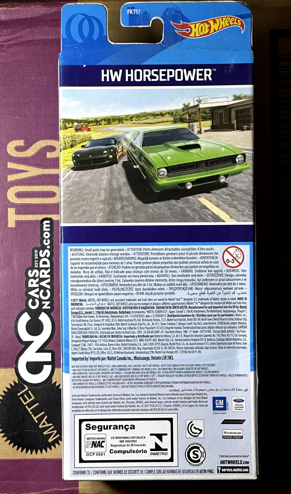 2018 Hot Wheels HW Horsepower 5 Pack Corvette/Mustang/Viper/Cuda (Soft Corner)