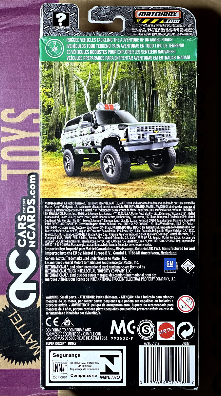 2016 Matchbox Jungle Mission 5 Pack (Card Crease)
