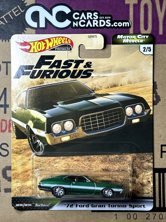 2020 Hot Wheels Fast & Furious Motor City Muscle Ford Gran Torino (Bent Corner)
