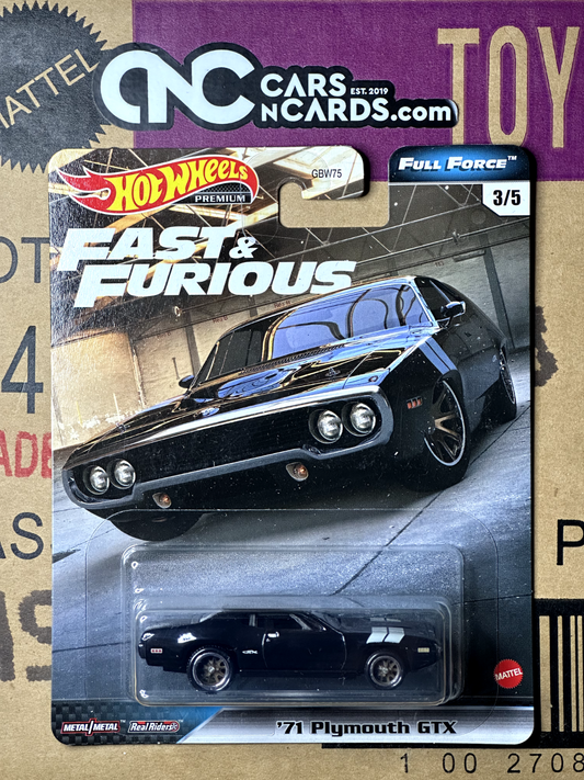 2020 Hot Wheels Premium Fast & Furious Full Force 3/5 '71 Plymouth GTX