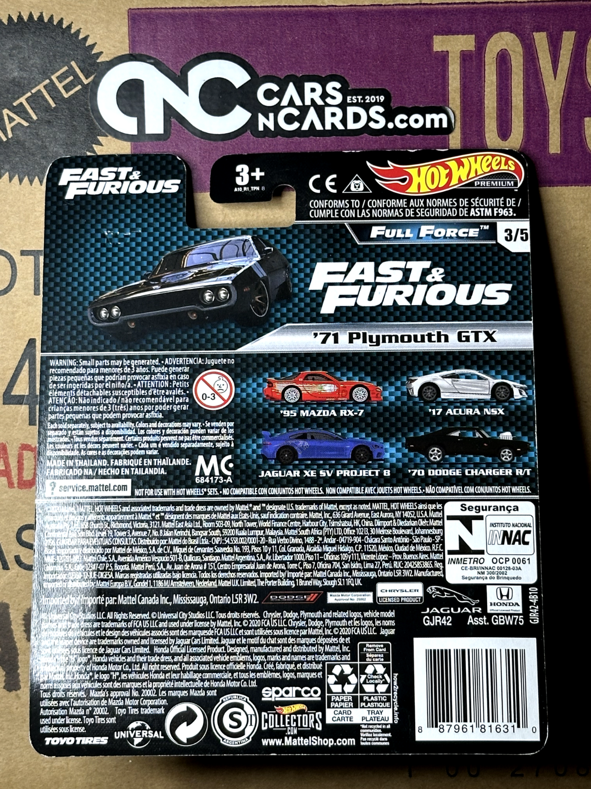2020 Hot Wheels Premium Fast & Furious Full Force 3/5 '71 Plymouth GTX