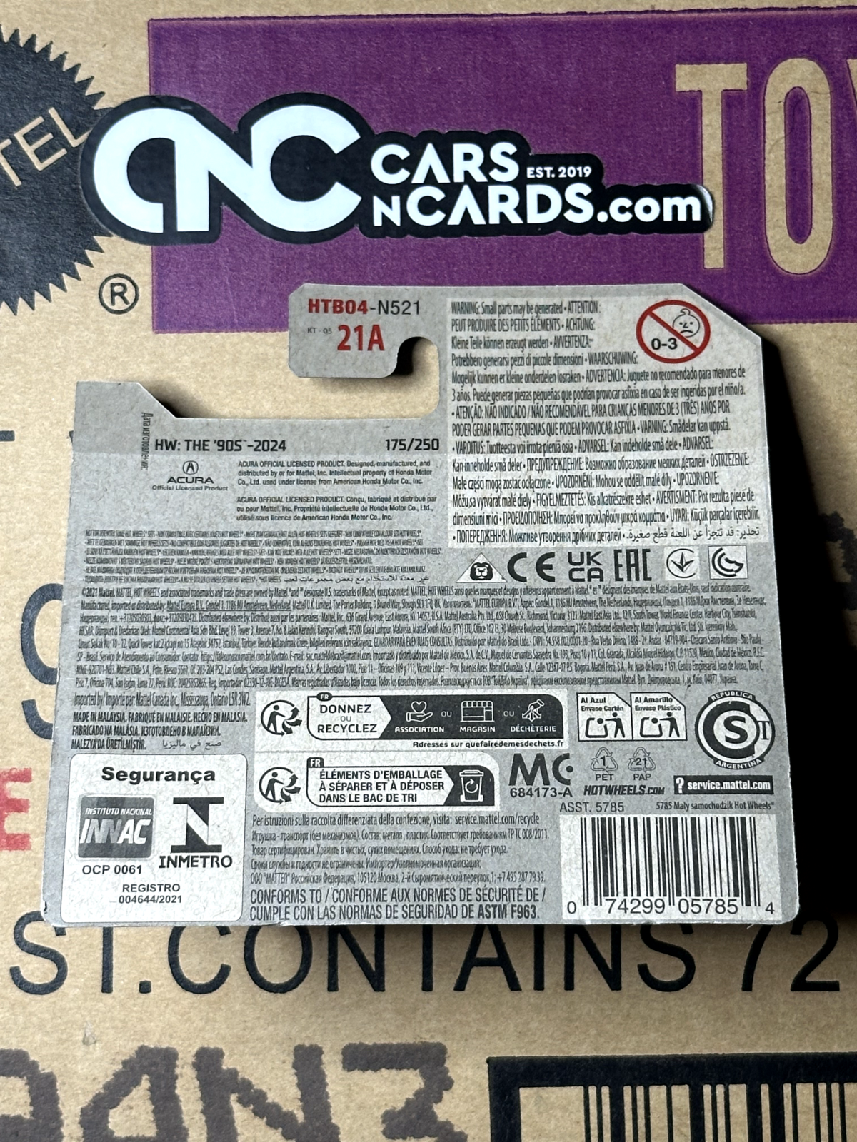 2024 Hot Wheels HW: The '90s 2/10 '90 Acura NSX Short Card