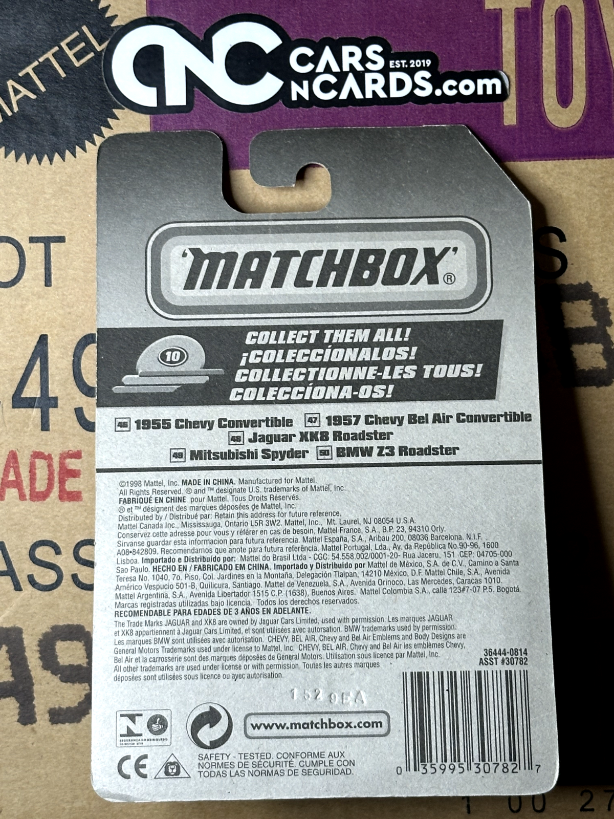 1999 Matchbox #50 BMW Z3 Roadster Red