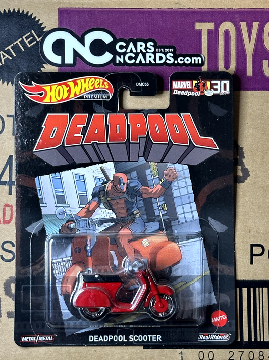 2021 Hot Wheels Premium Deadpool Scooter Red