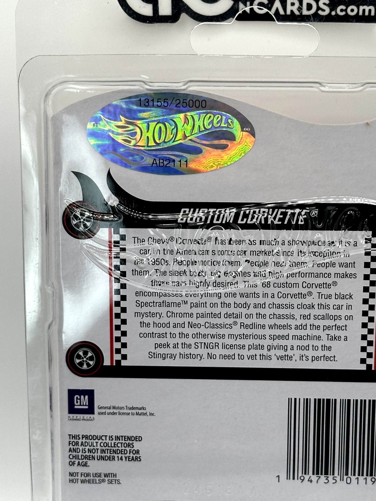 2022 Hot Wheels RLC Custom Corvette Stingray #13155/25000