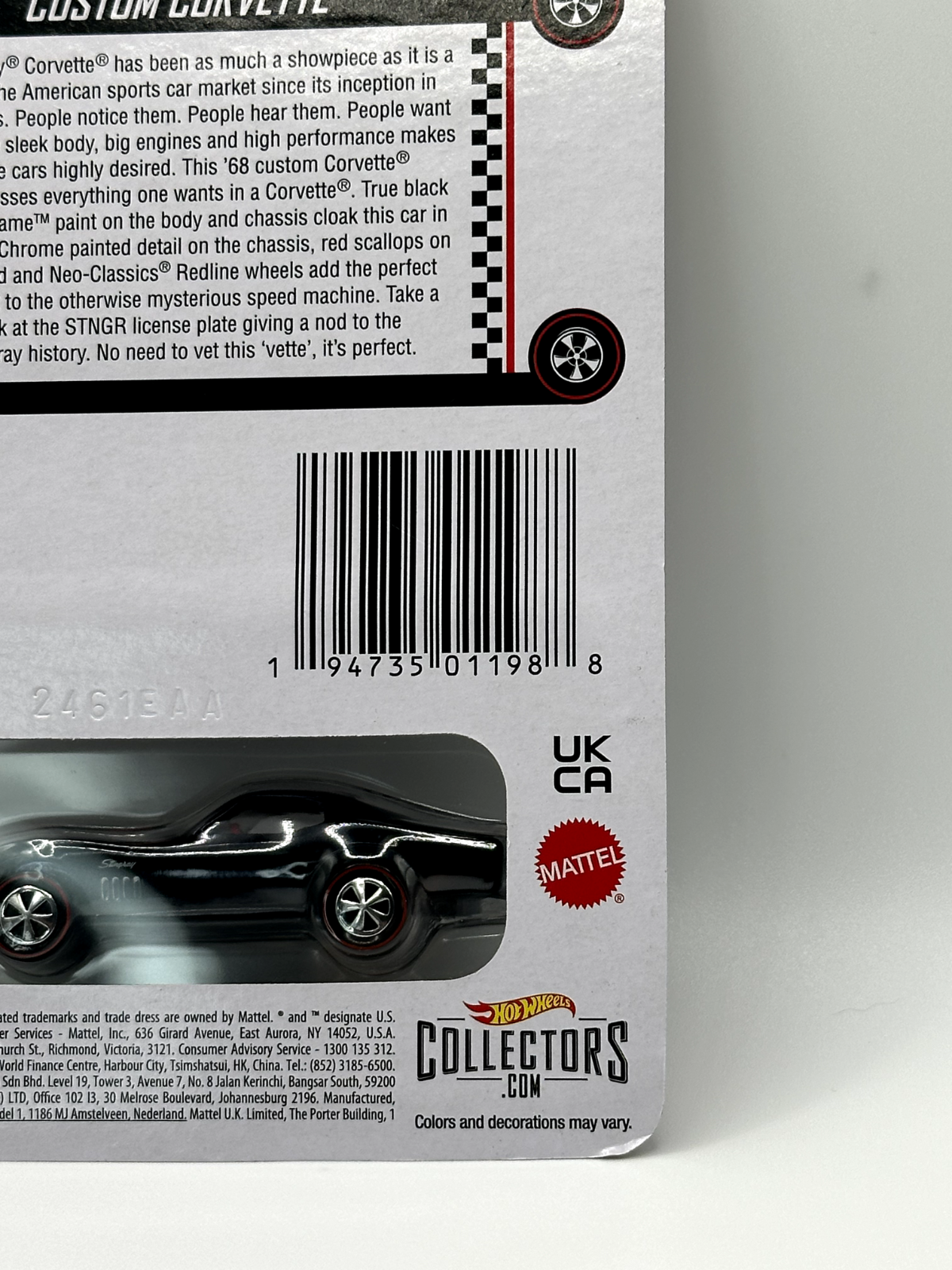 2022 Hot Wheels RLC Custom Corvette Stingray #13155/25000