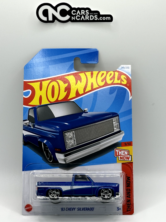 2024 Hot Wheels Then and Now #9/10 '83 Chevy Silverado Blue Pick Up Truck