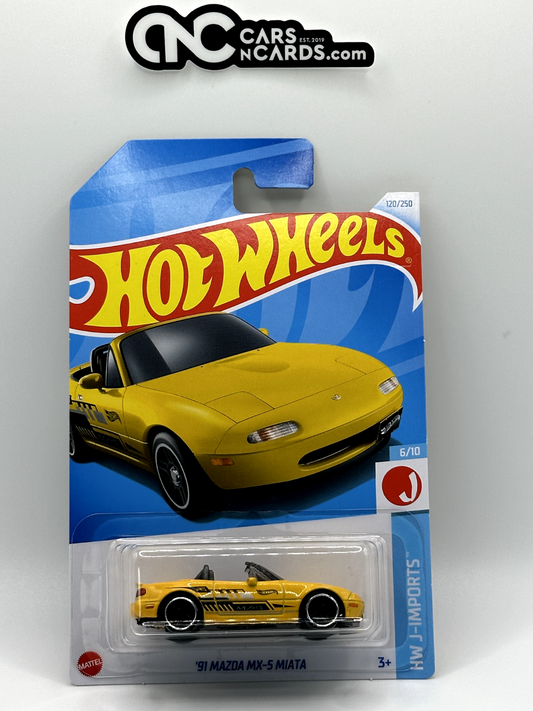 2024 Hot Wheels HW J-Imports 6/10 '91 Mazda MX-5 Miata Yellow