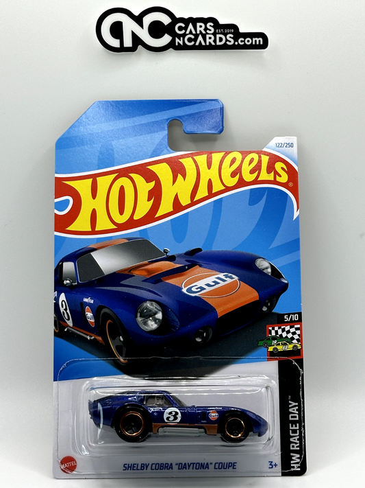 2024 Hot Wheels HW Race Day 5/10 Shelby Cobra "Daytona" Coupe Gulf Dark Blue