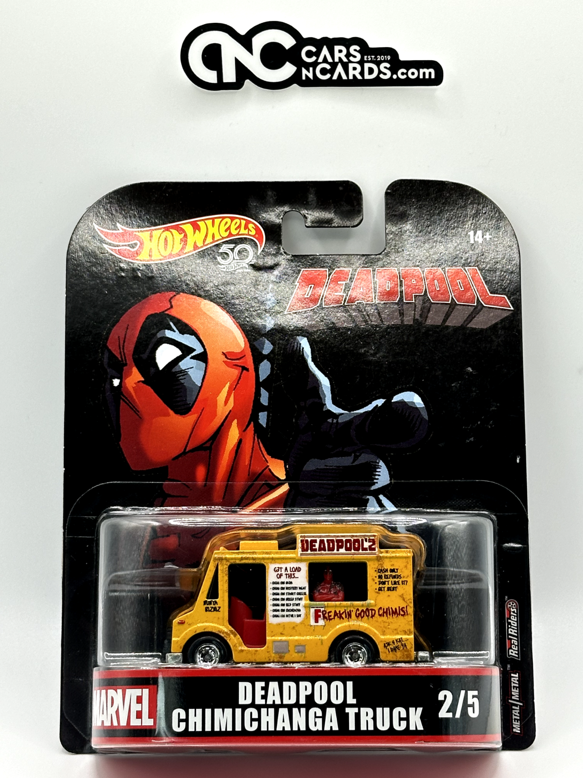 2018 Hot Wheels 50th Premium Retro Entertainment Deadpool Chimichanga Truck 2/5