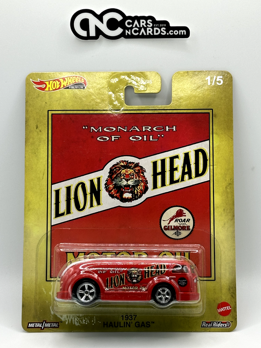 2020 Hot Wheels Premium Pop Culture Vintage Oil Lionhead 1937 Haulin' Gas