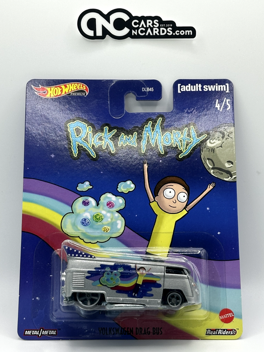 2020 Hot Wheels Premium Rick and Morty Volkswagen Drag Bus (Cracked Blister)
