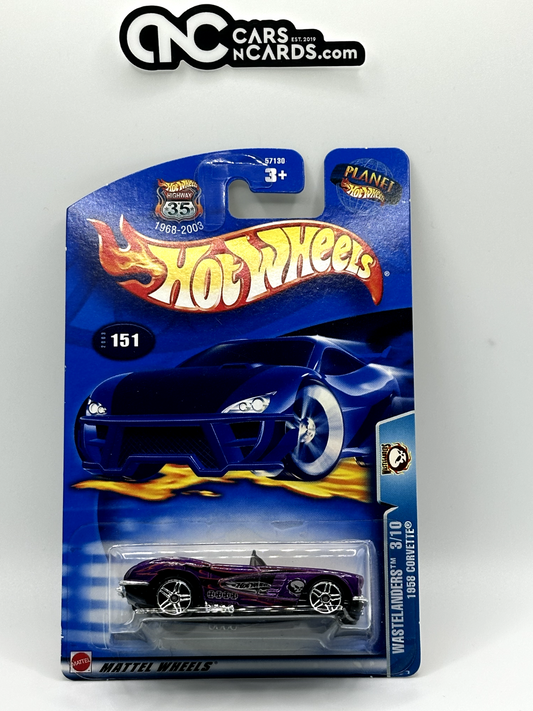 2003 Hot Wheels Wastelanders 3/10 1958 Corvette Collector #151