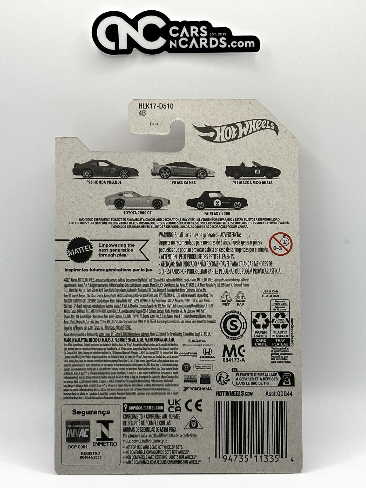 2023 Hot Wheels Japan Classics 3/5 '91 Mazda MX-5 Miata