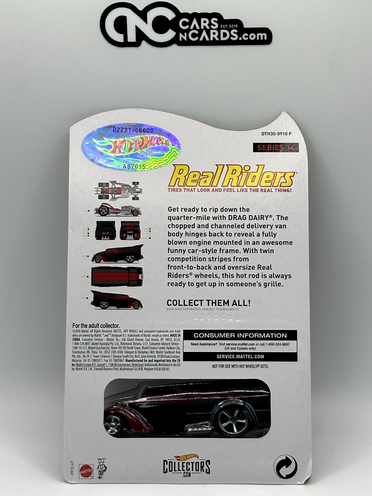 2016 Hot Wheels Series 14 RLC Real Riders Drag Dairy 02231/06000 With Protector