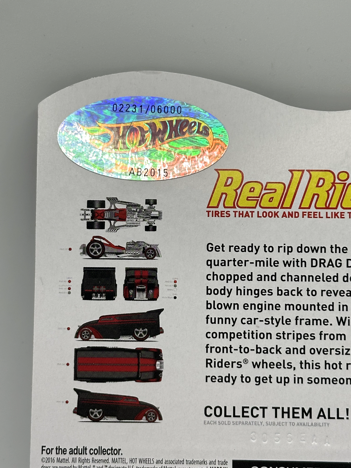 2016 Hot Wheels Series 14 RLC Real Riders Drag Dairy 02231/06000 With Protector