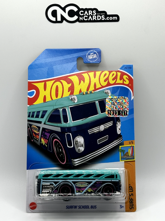 2023 Hot Wheels RLC Factory Sealed Surf's Up 1/5 Surfin' School Bus Teal