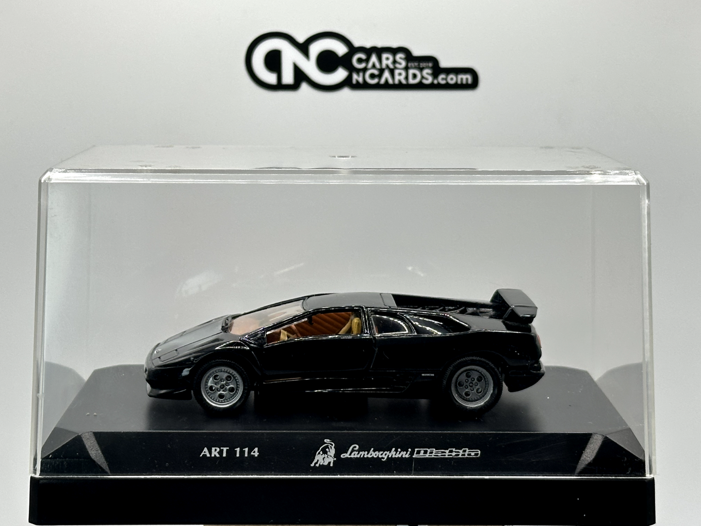 AutoART 114 Lamborghini Diablo Black 1:43 With Display Case