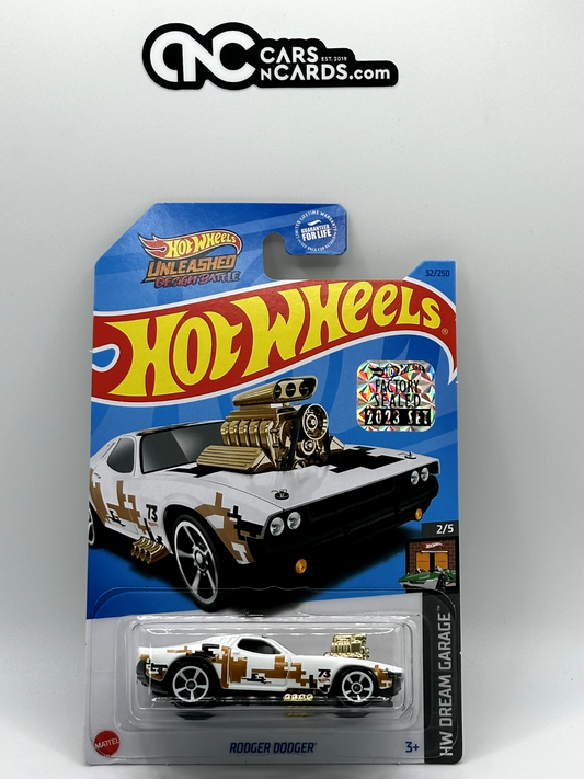 2023 Hot Wheels RLC Factory Sealed HW Dream Garage 2/5 Rodger Dodger White