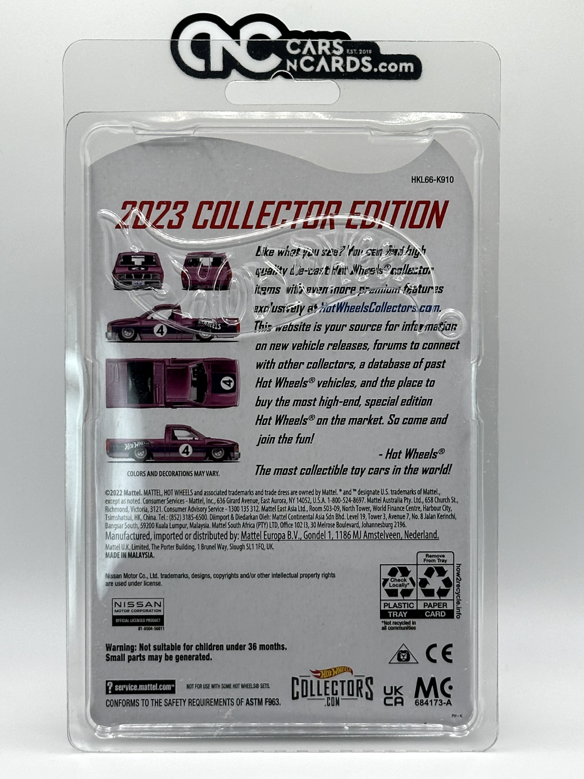 2023 Hot Wheels RLC Factory Sealed Collector's Edition '93 Nissan Hardbody (D21)