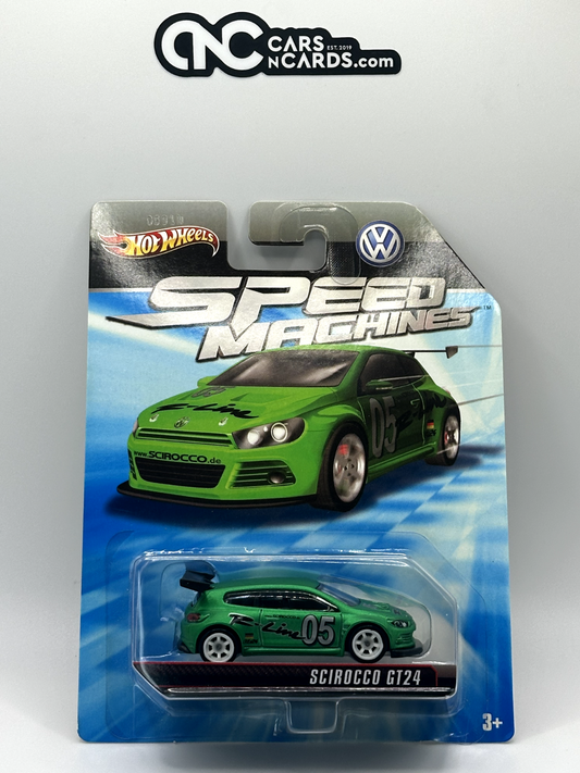 2010 Hot Wheels Speed Machines Volkswagen Scirocco GT24 R-Line Green Small Dent
