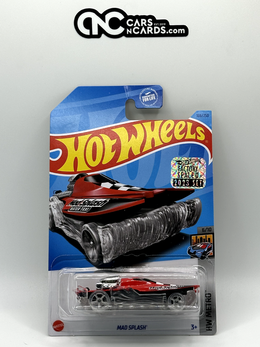 2023 Hot Wheels RLC Factory Sealed HW Metro 6/10 Mad Splash Red (Card Crease)